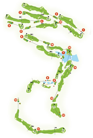 La Hacienda Heathland Golf - Course Map